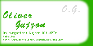 oliver gujzon business card